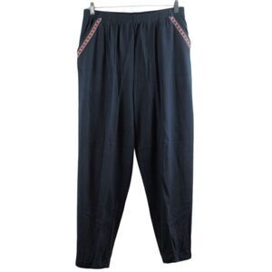 Bechamel Black Women's Stretch Dress Pants Pull On Elastic Waist L 061